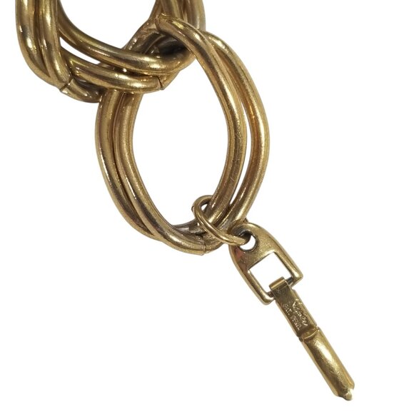 Napier Gold Chain Necklace with Double Oval Loops - Picture 9 of 10